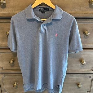 Polo by Ralph Lauren mens short sleeve collared shirt. Pink horse emblem.  S